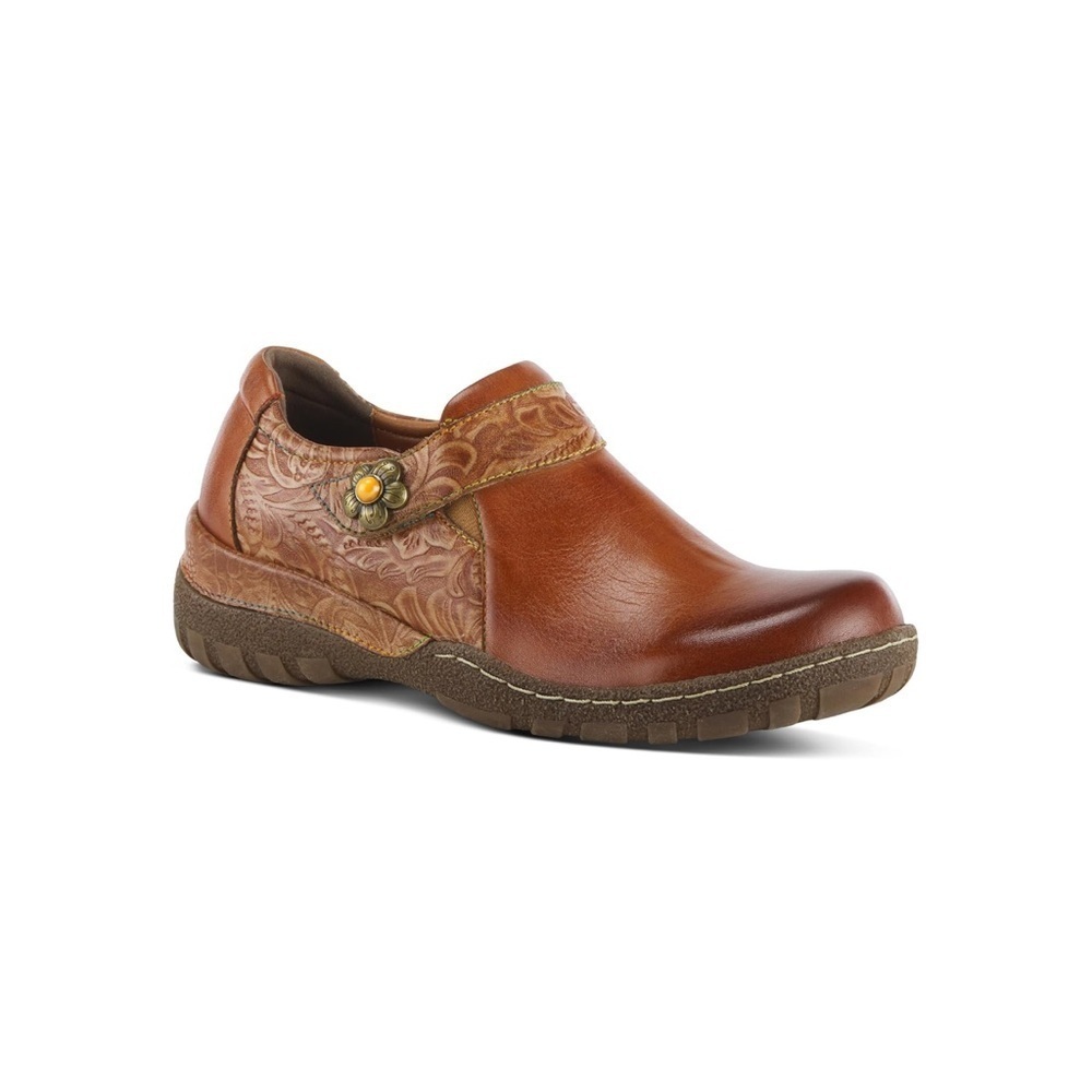 L'ARTISTE Spring Step Gyarados Leather Slip-On Shoes-Camel Color-NWOT Size 8.5